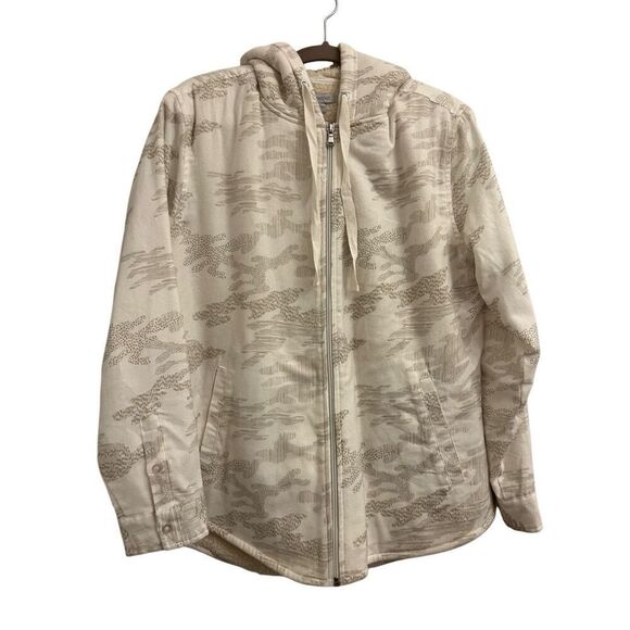 Ocean+Coast Sherpa-Lined Flannel Shacket camouflage size S - Picture 1 of 10